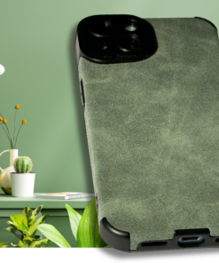 Suède Case Groen iPhone 14